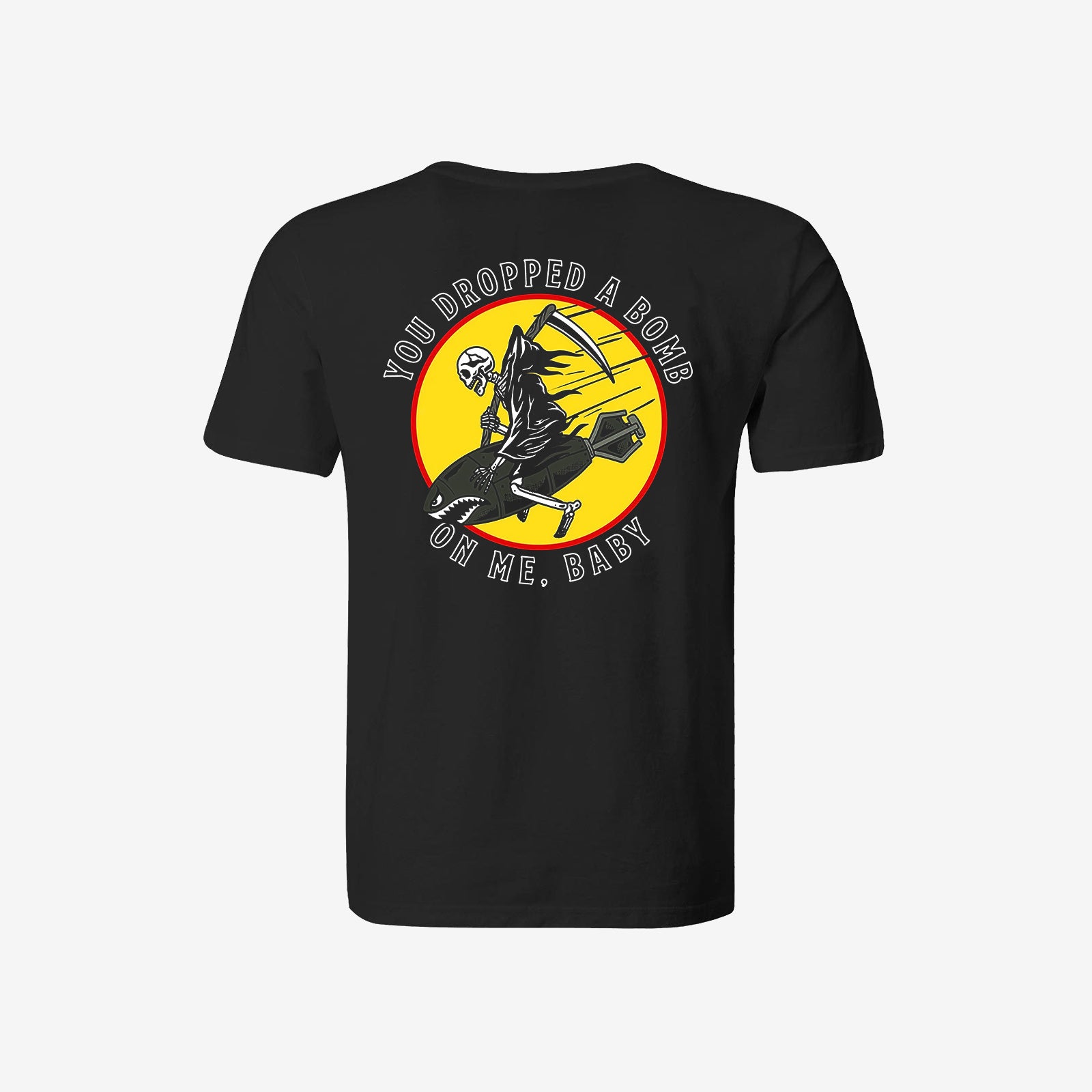 Cloeinc You Dropped A Bomb Printed Reaper T-Shirt - Chicyea