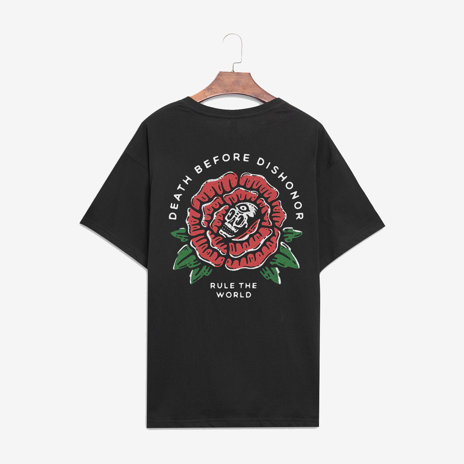 Minnieskull Death Before Dishonor Printed T-Shirt
