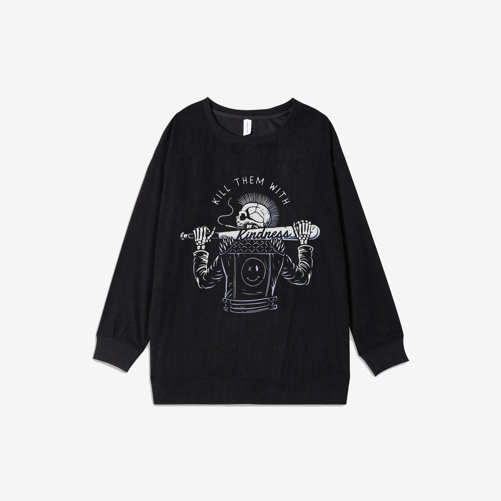 Minnieskull Kill Them With Kindness Printed Designer Sweatshirt