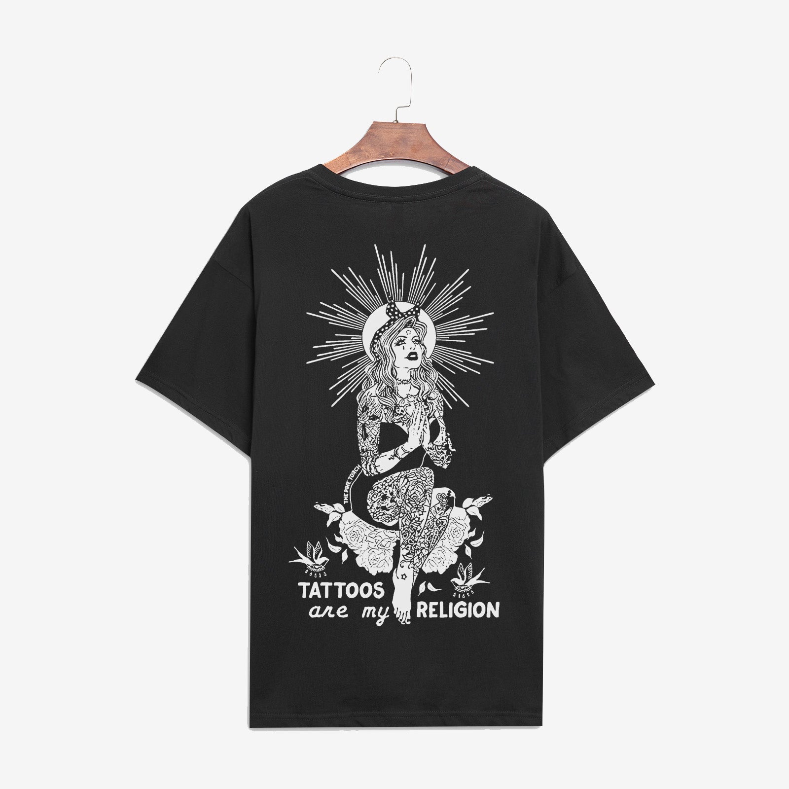 Minnieskull Tattoos Ane My Religion Printed T-Shirt