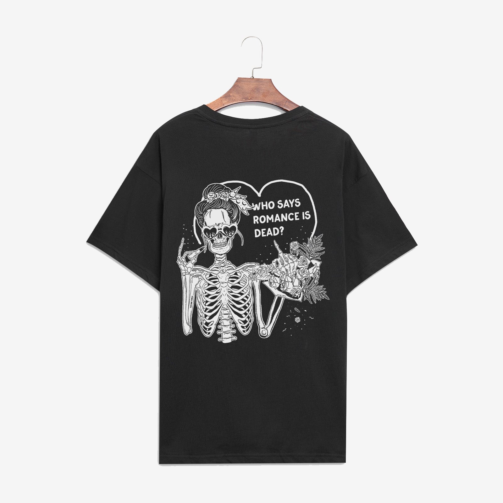 Minnieskull Who Says Romance Is Bead? Printed T-Shirt
