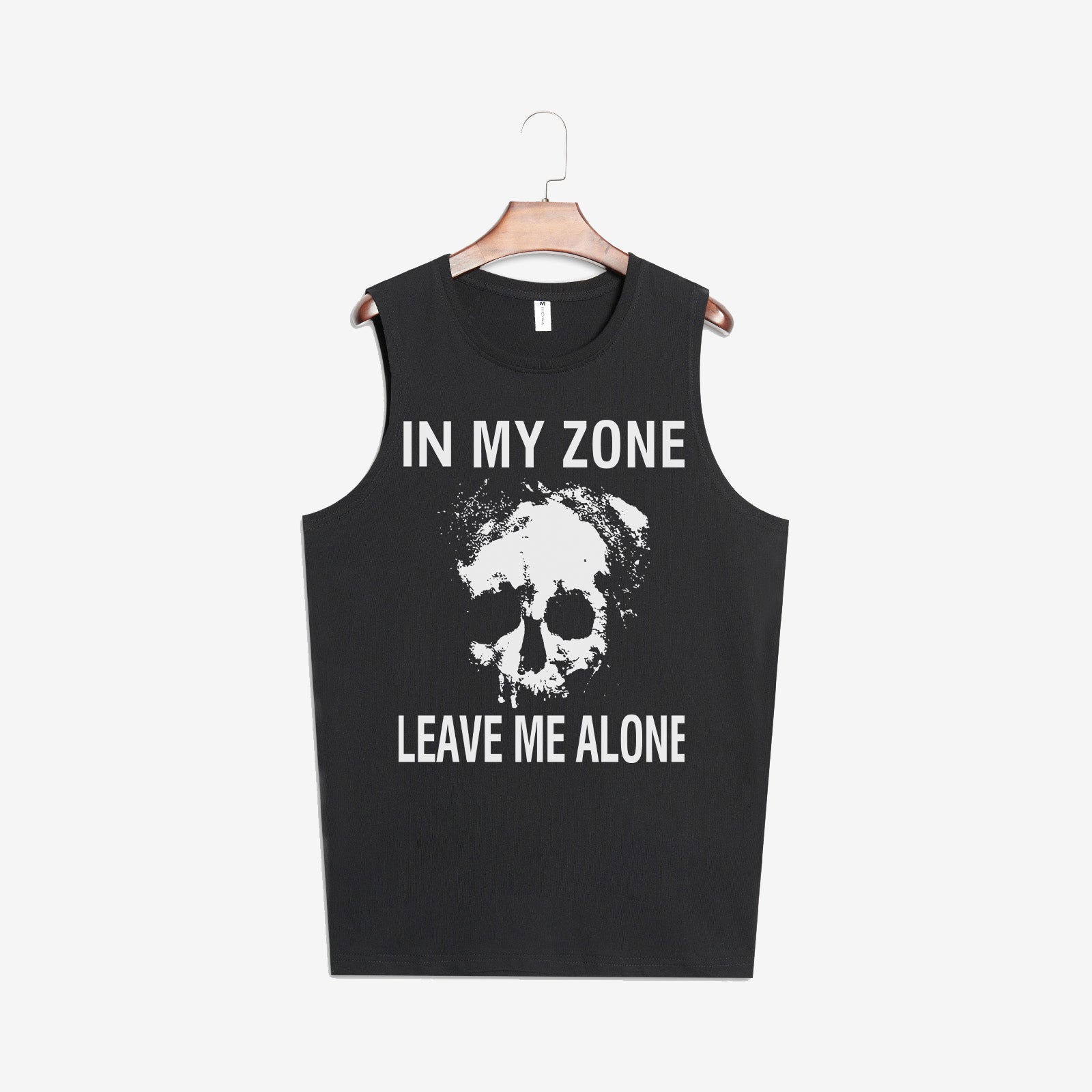 Livereid – „In My Zone – Leave Me Alone“-Weste mit Totenkopf-Print 