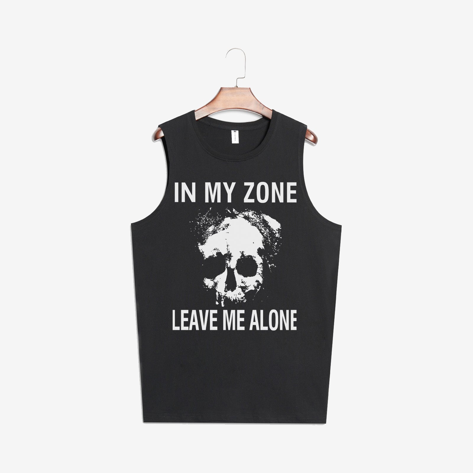 Livereid In My Zone Leave Me Alone Skull Printed Vest