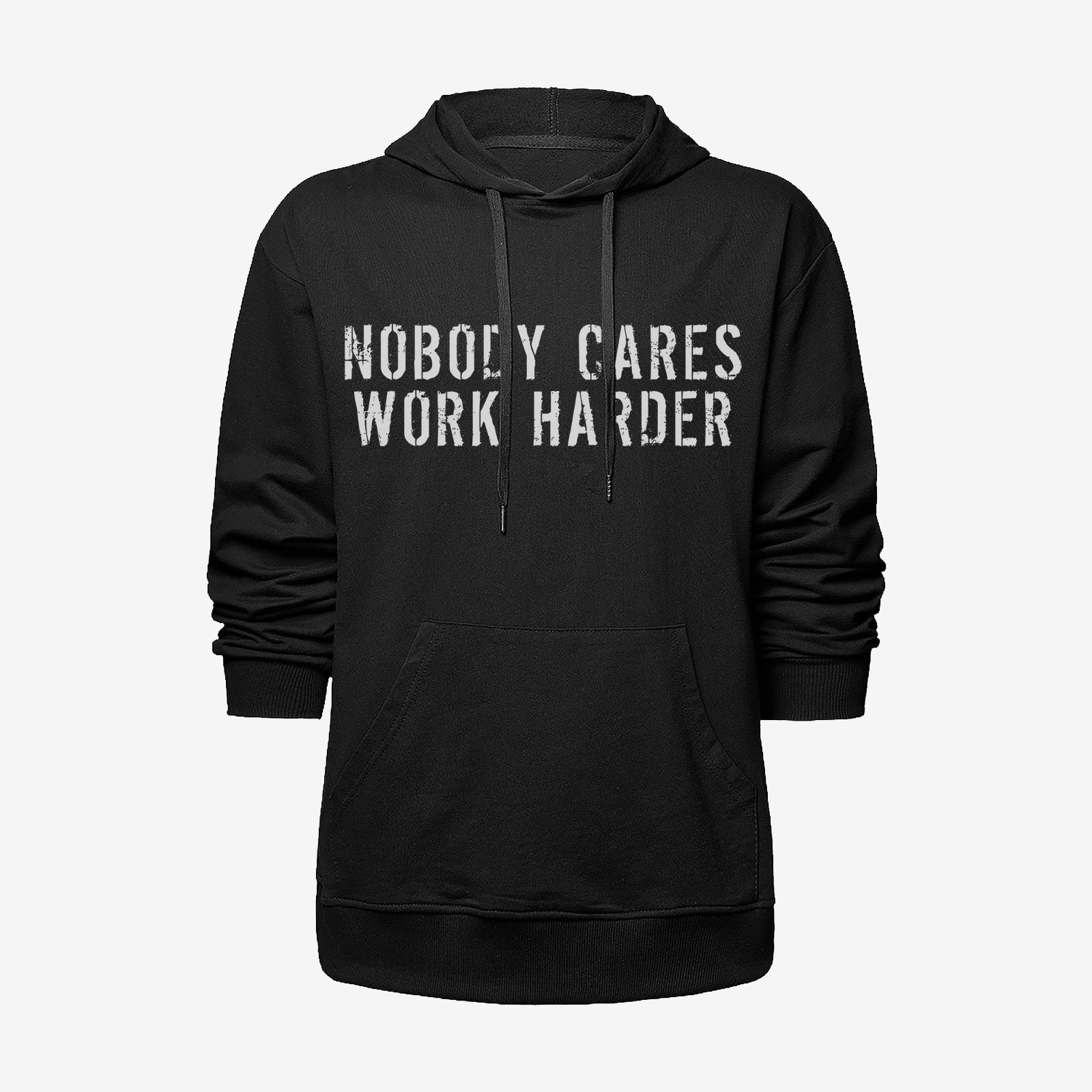 Livereid Nobody Cares Work Harder Printing Hoodie - Chicyea