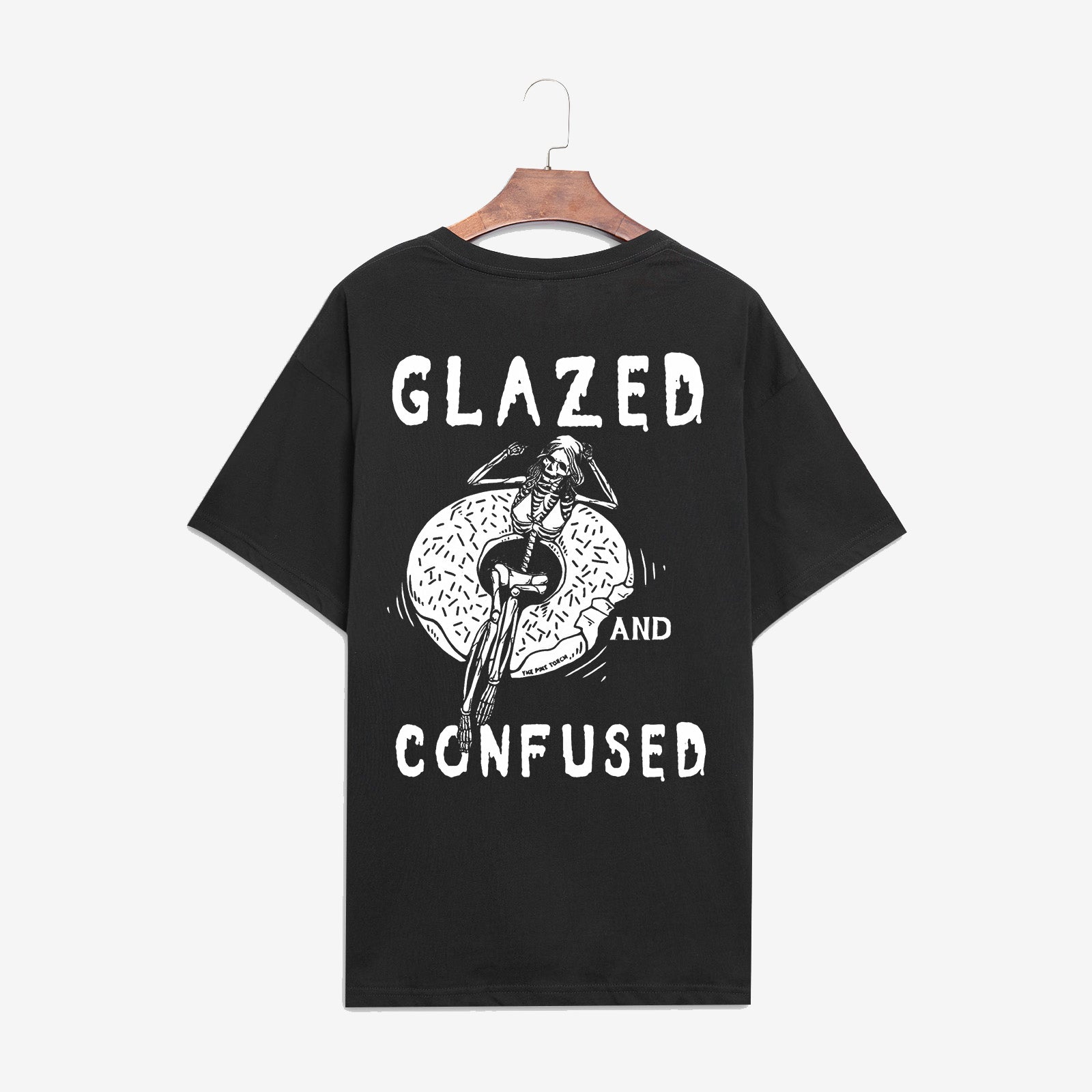 Minnieskull Glazed And Confused Printed Black T-Shirt