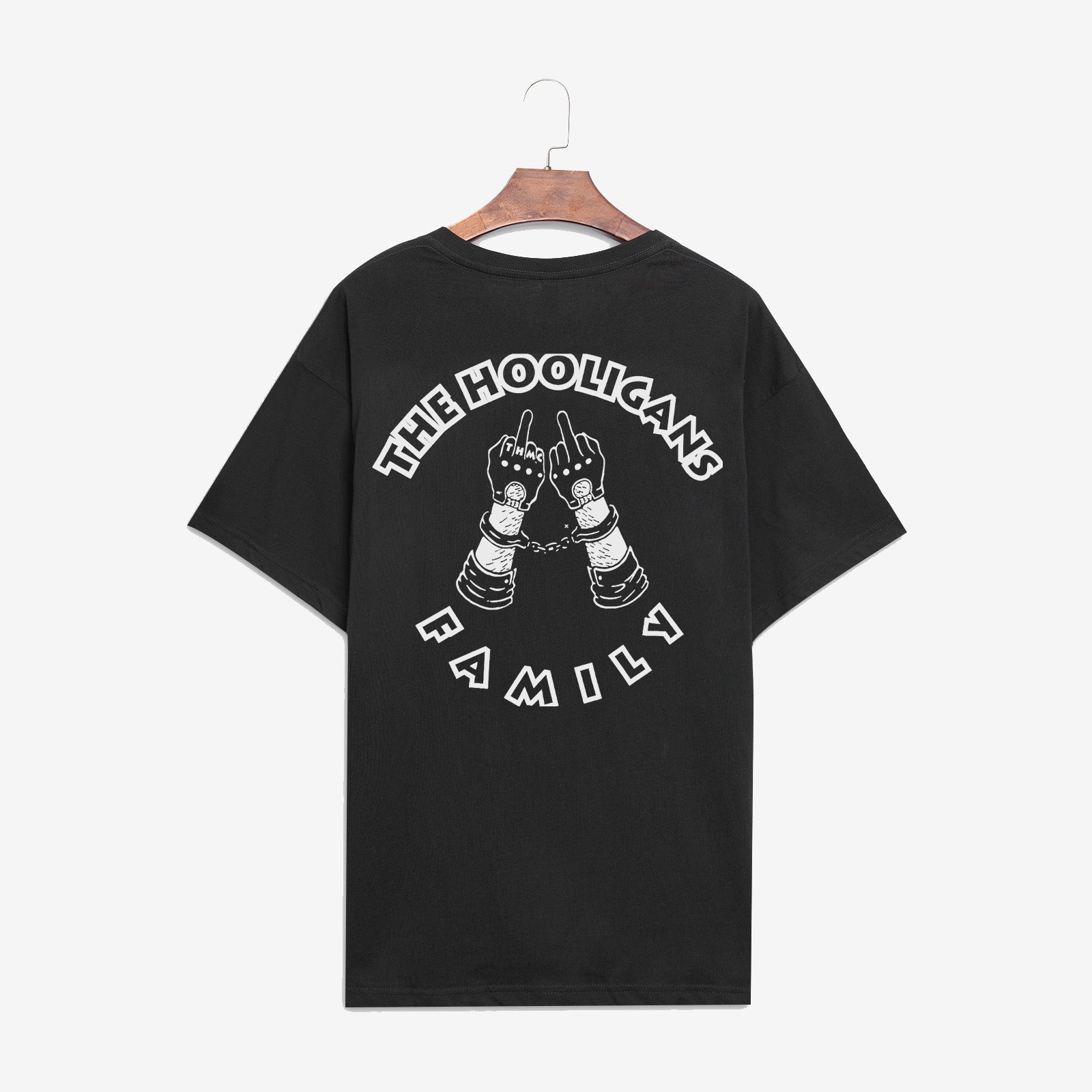Minnieskull The Hooligans Family Middle Finger Graphic Women Tees