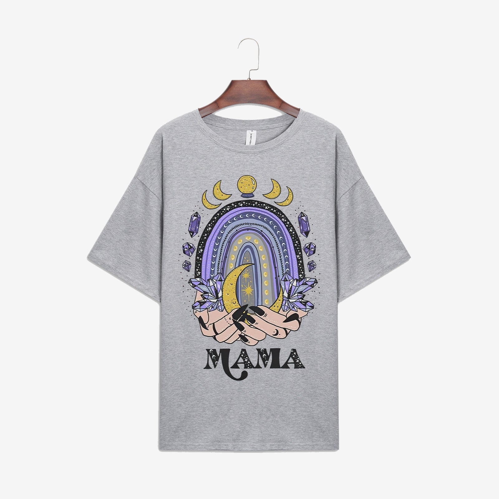 Minnieskull Mama Moon Printing Women T-Shit