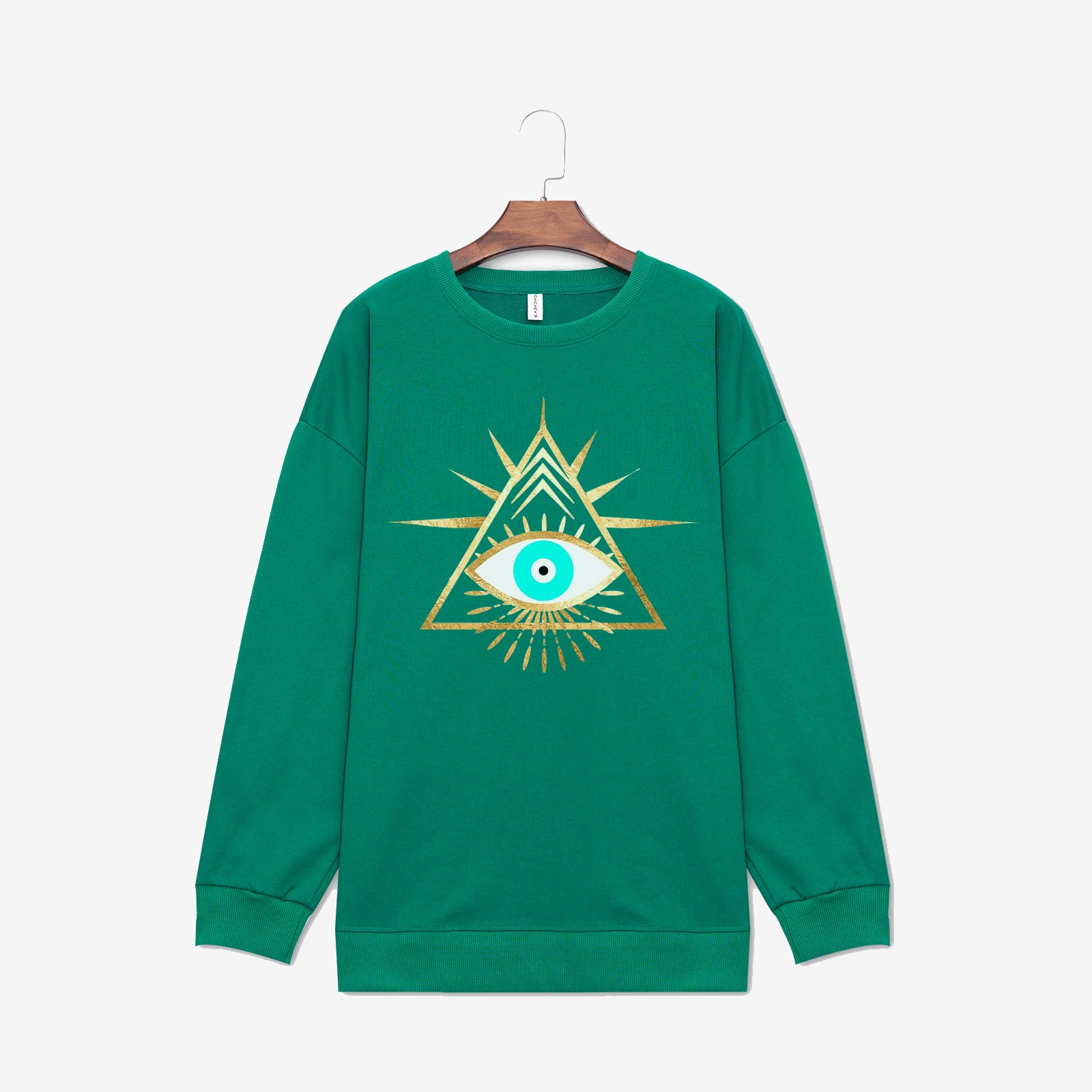 Neojana – Designer-Sweatshirt mit kreativem Augen-Print im Retro-Stil 