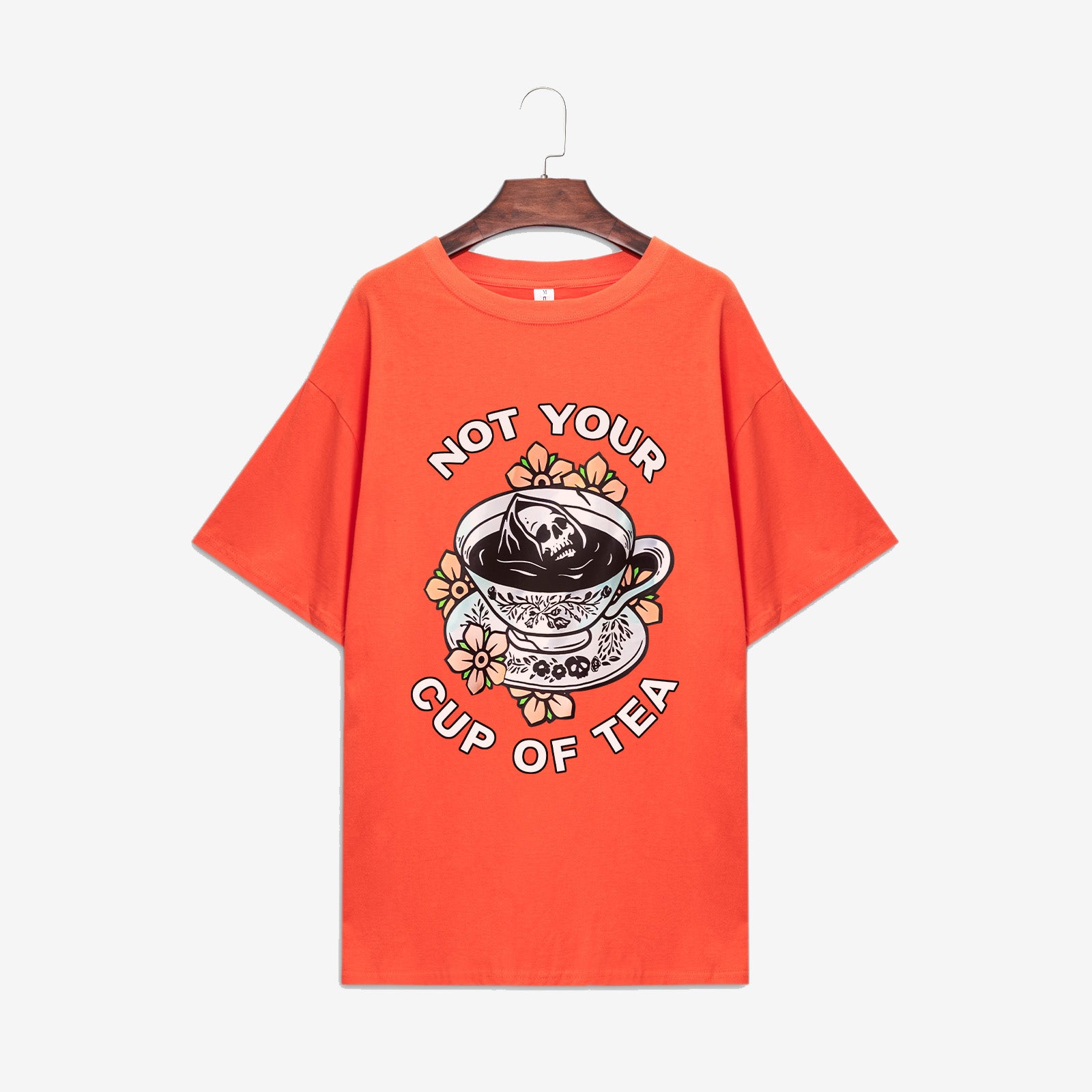 Minnieskull Not Your Cup Of Tea Skull Print T-Shirt