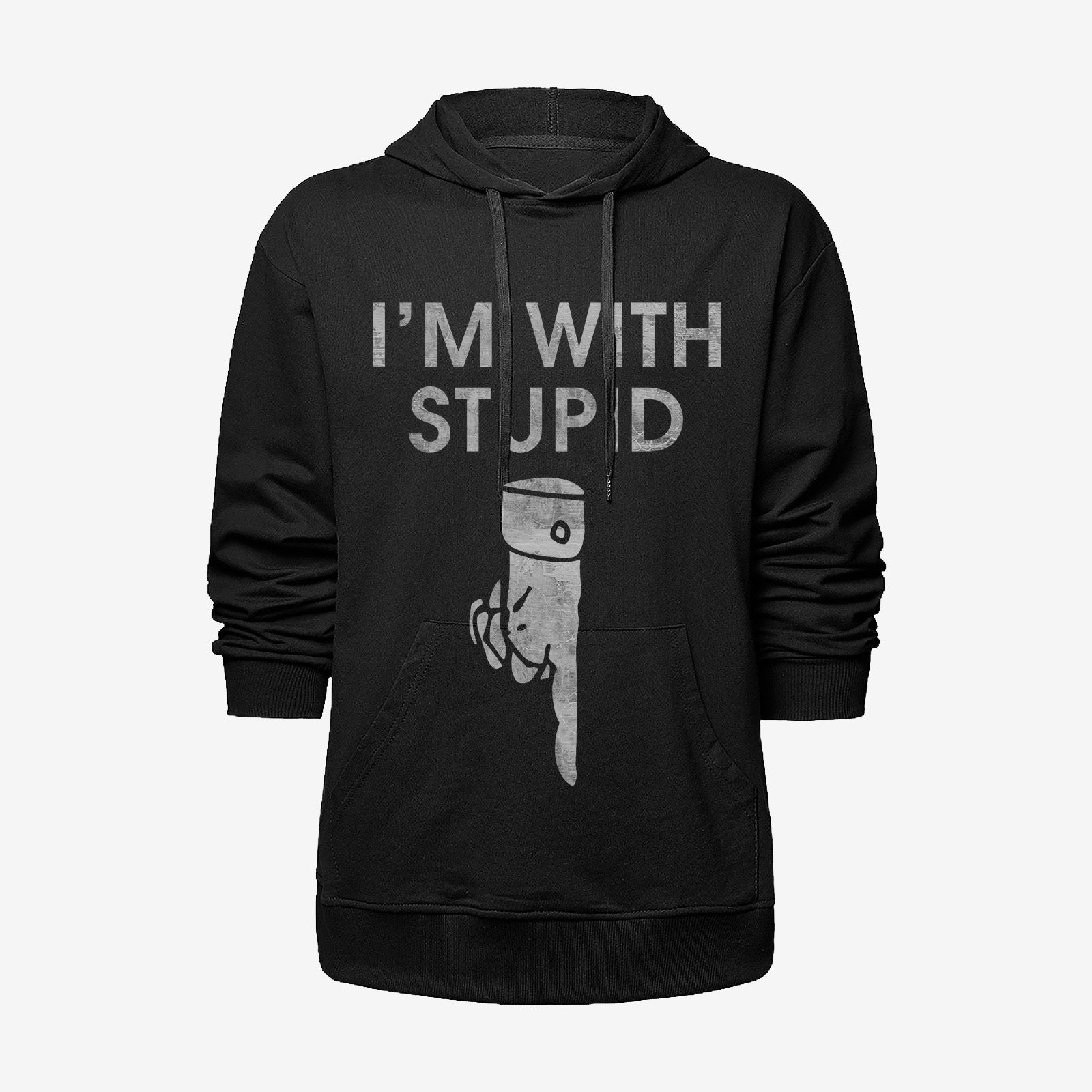 Livereid I'M With Stupid Letter Hoodie - Chicyea