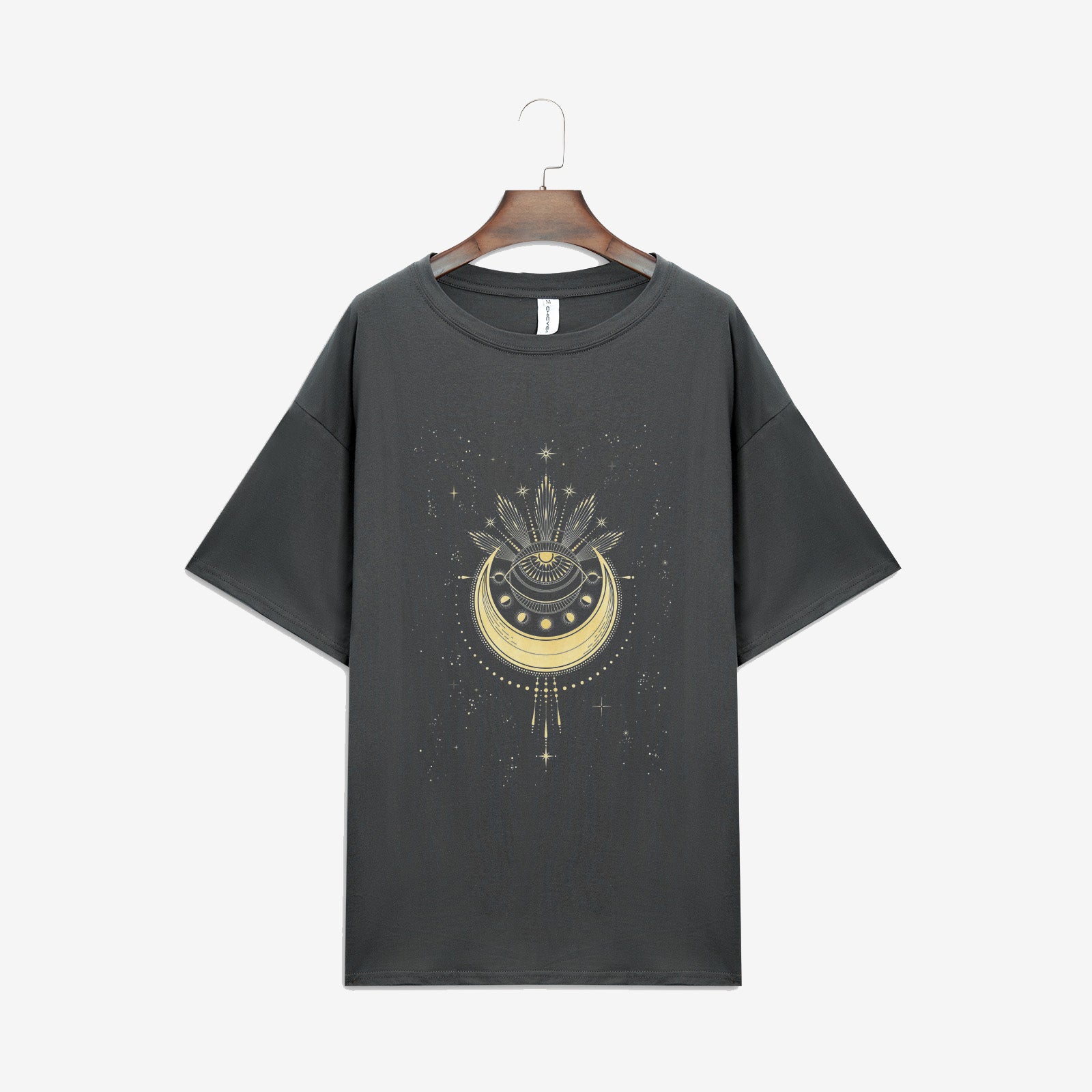 Neojana Vintage Moon Print Designer T-Shirt