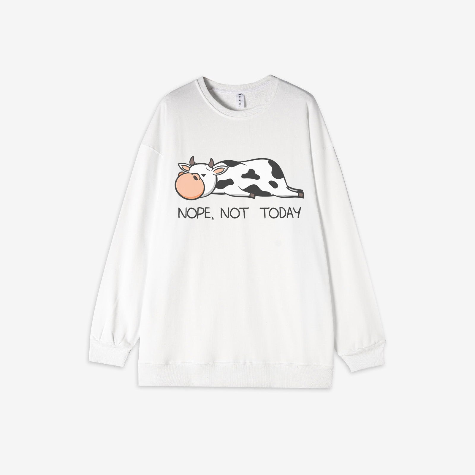 Neojana Personalized White Cow Sweatshirt Designer - Chicyea