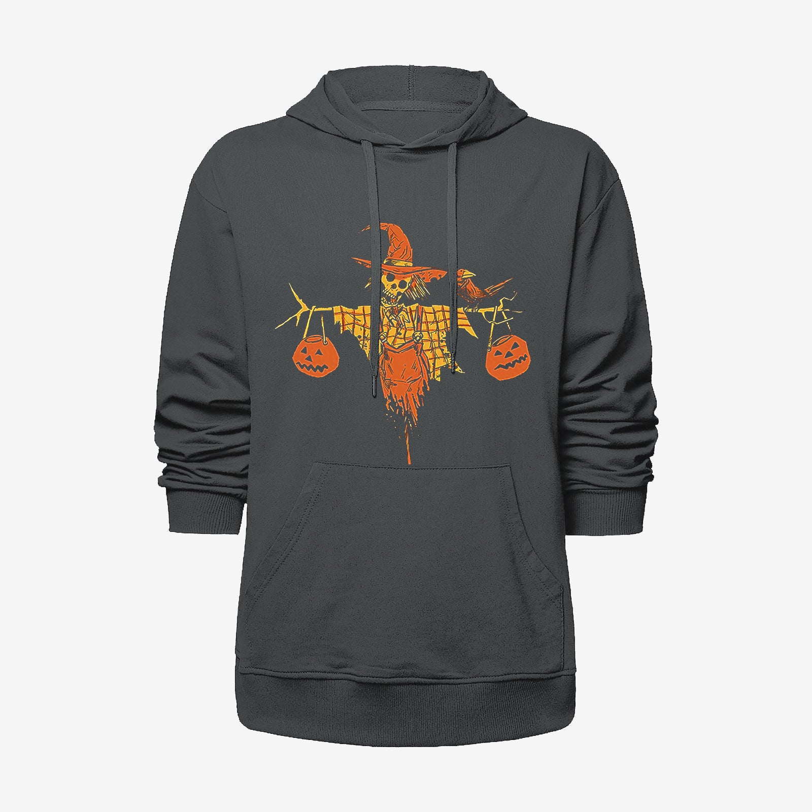 Neojana Halloween Skull Pumpkin Print Sweatshirt - Chicyea