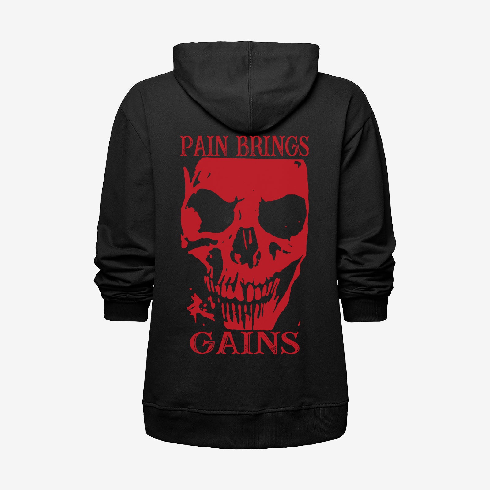 Livereid Pain Brings Gains Skull Printed Hoodie - Chicyea