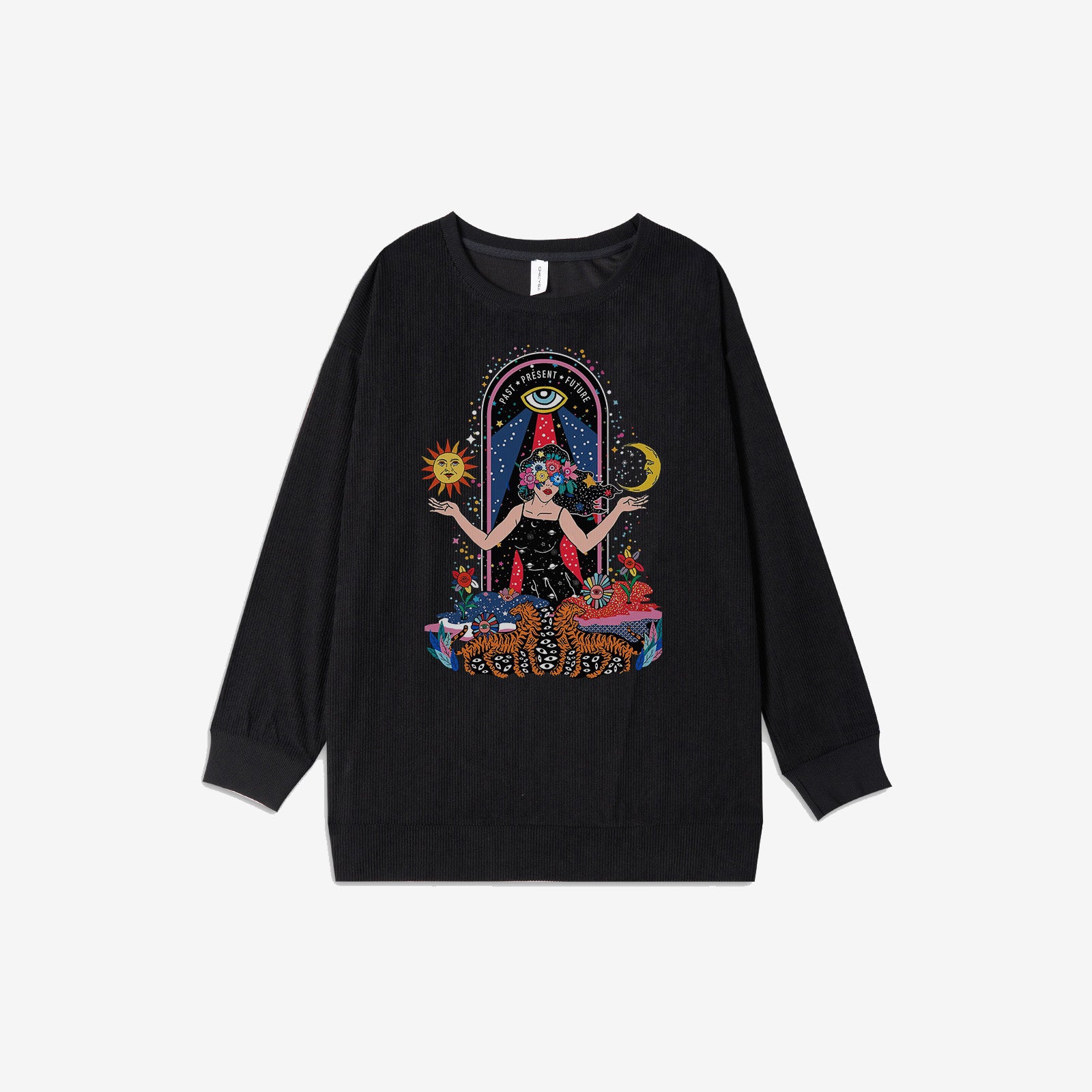 Neojana Beautiful Women Sun Moon Print Sweatshirt - Chicyea