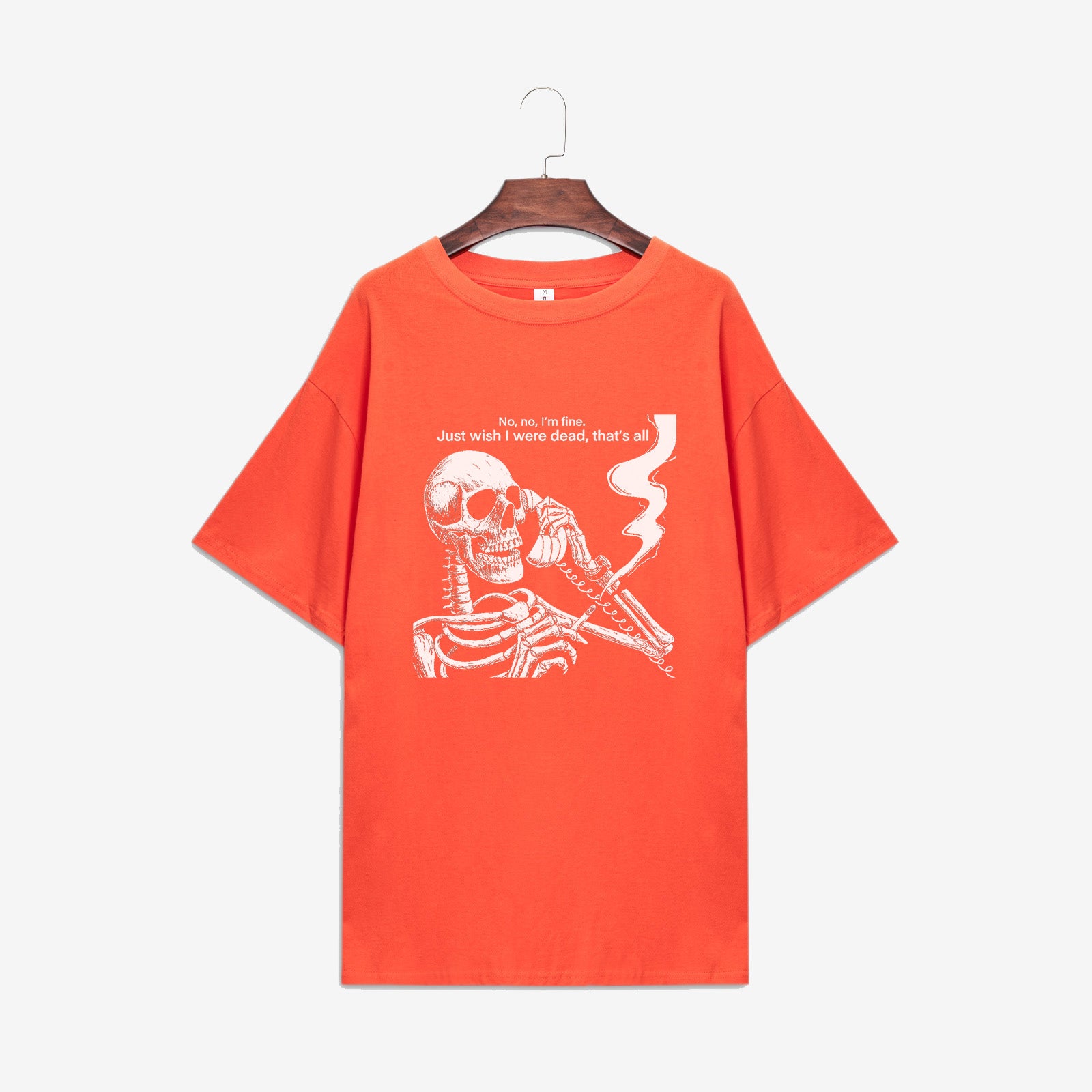 Minnieskull Cool Skull Printed Short Sleeves Plus Fashion T-Shirt