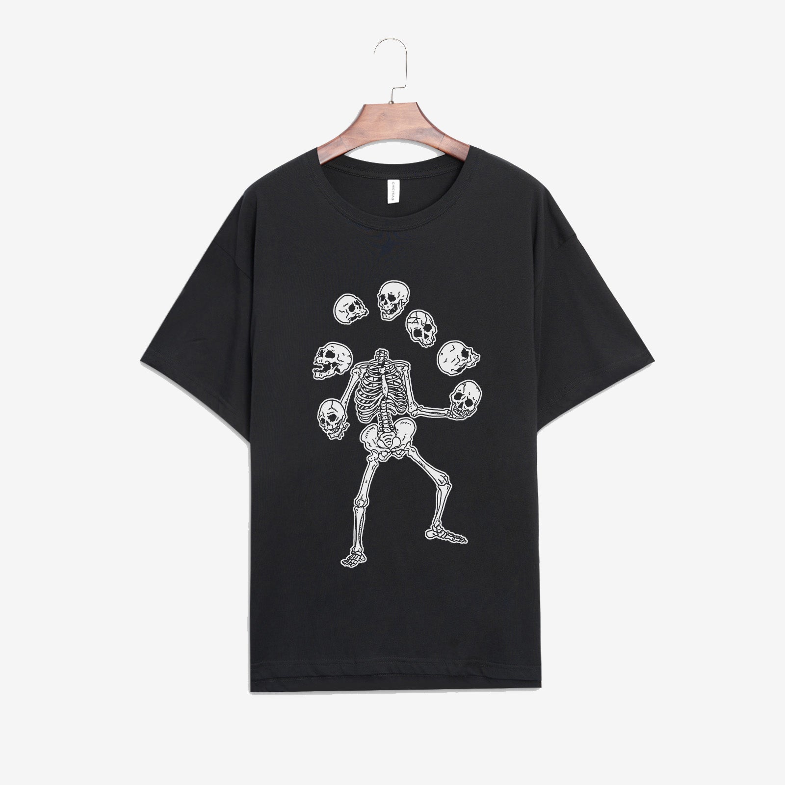 Minnieskull Death Skull Printed Women Black Designer T-Shirt