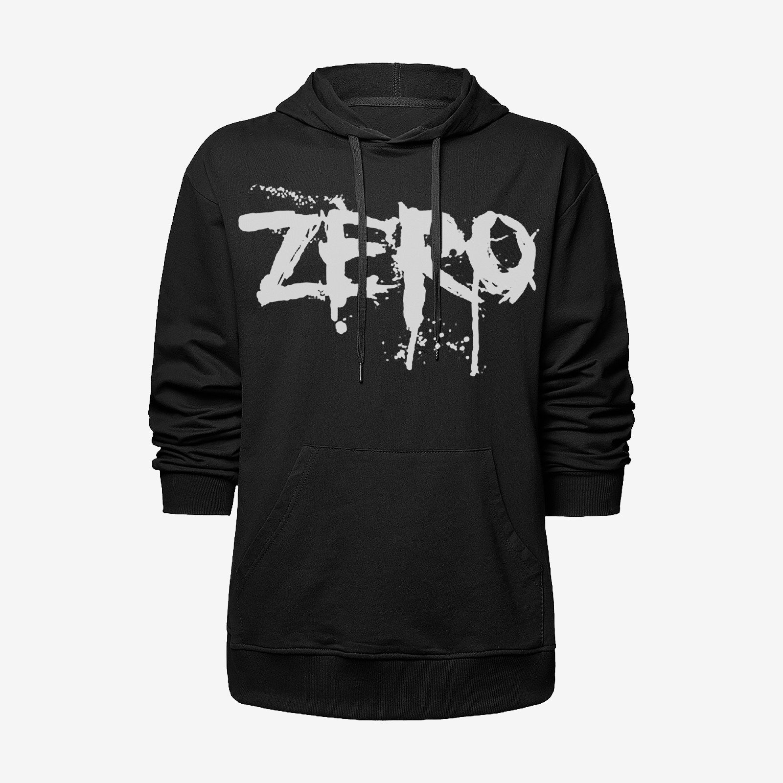Livereid Black Zero Letter Print Hoodie - Chicyea