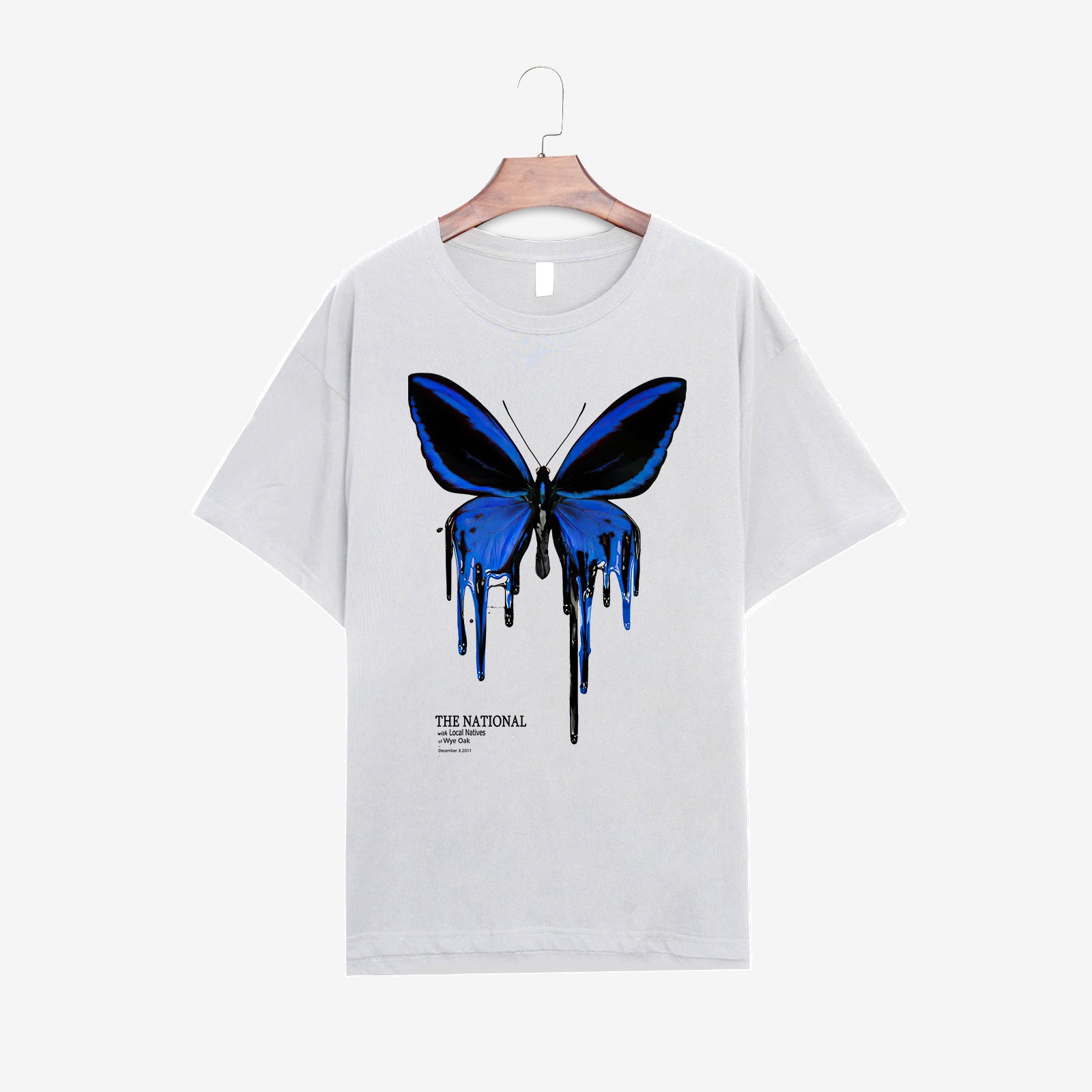 Neojana Blue Butterfly Short Sleeve T Shirt - Chicyea