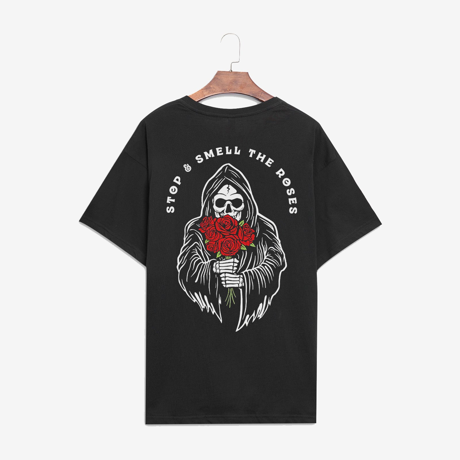 Minnieskull Stop Smell The Rose Skull T-Shirt