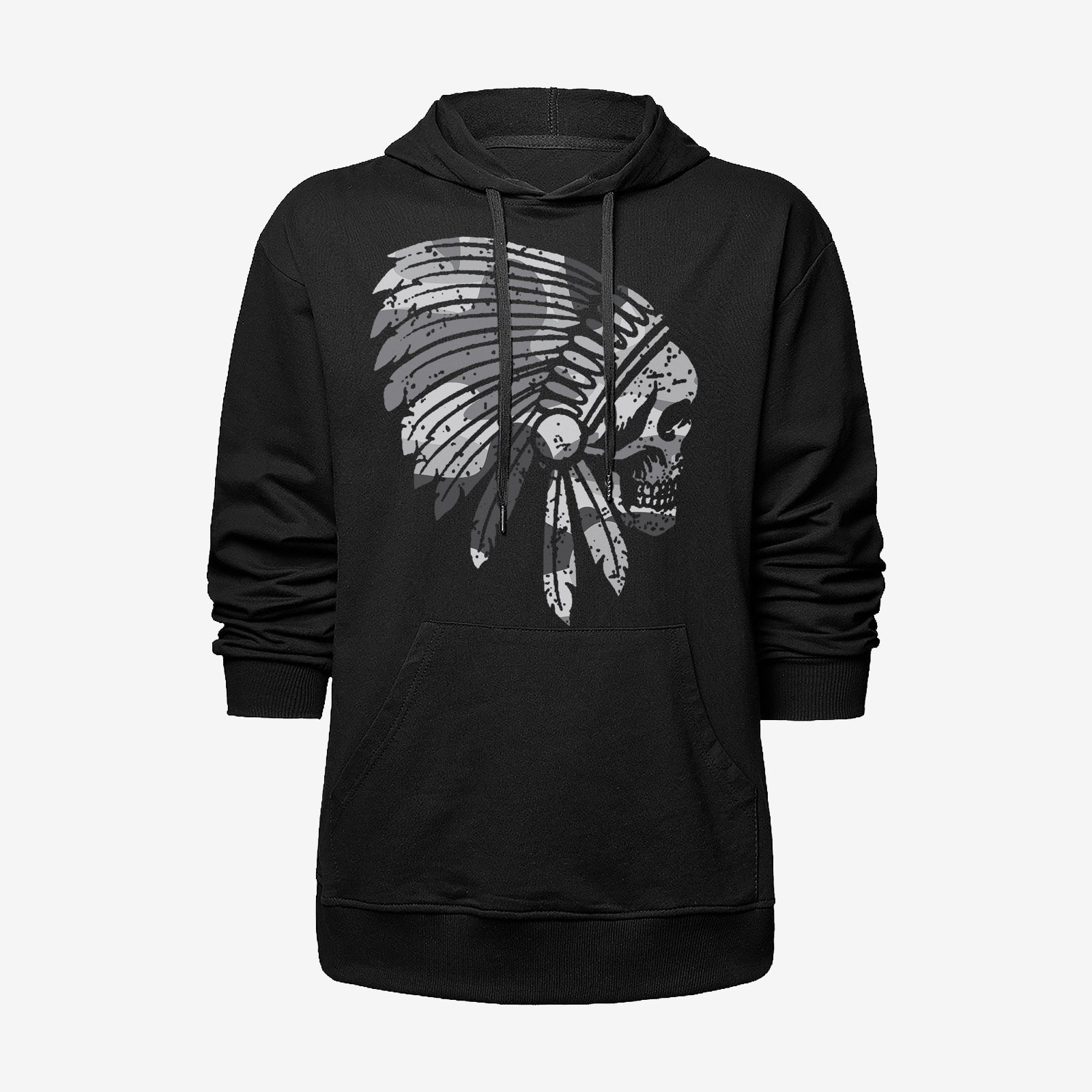 Livereid Designer Tribal Skull Print Hoodie - Chicyea