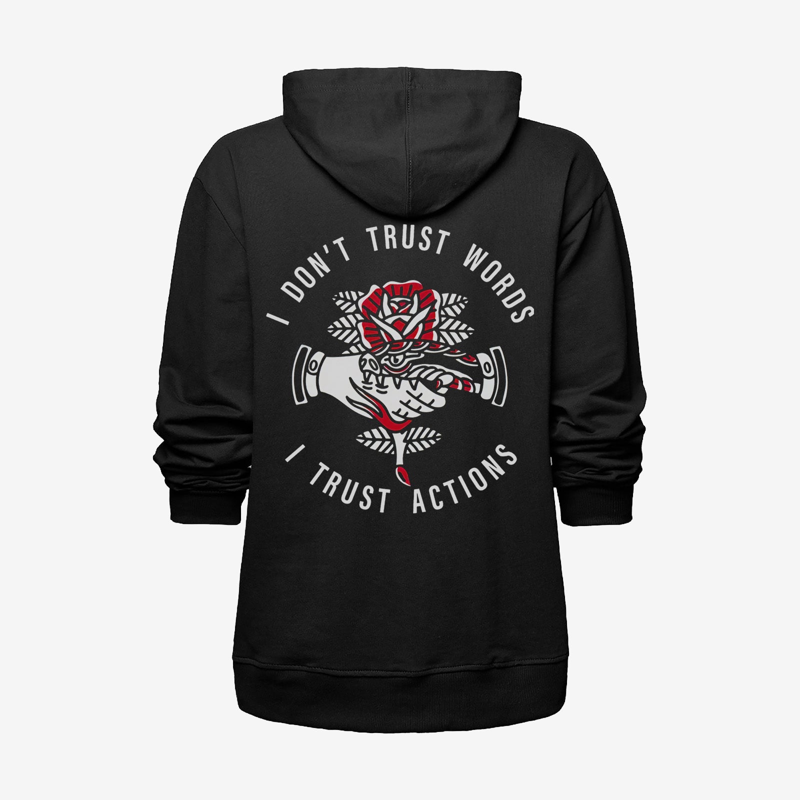 Uprandy I Trust Actions Printed Men Plus Hoodie - Chicyea