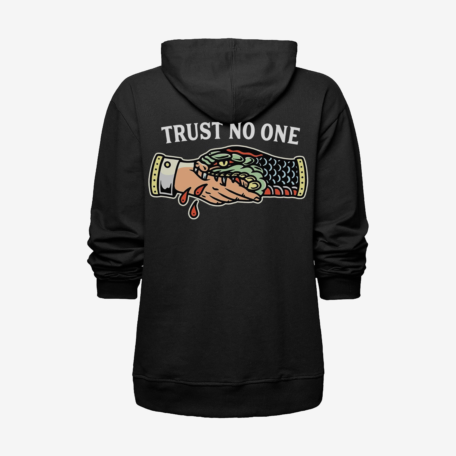 Uprandy Trust On One Bite The Hand Printed Men Hoodie - Chicyea