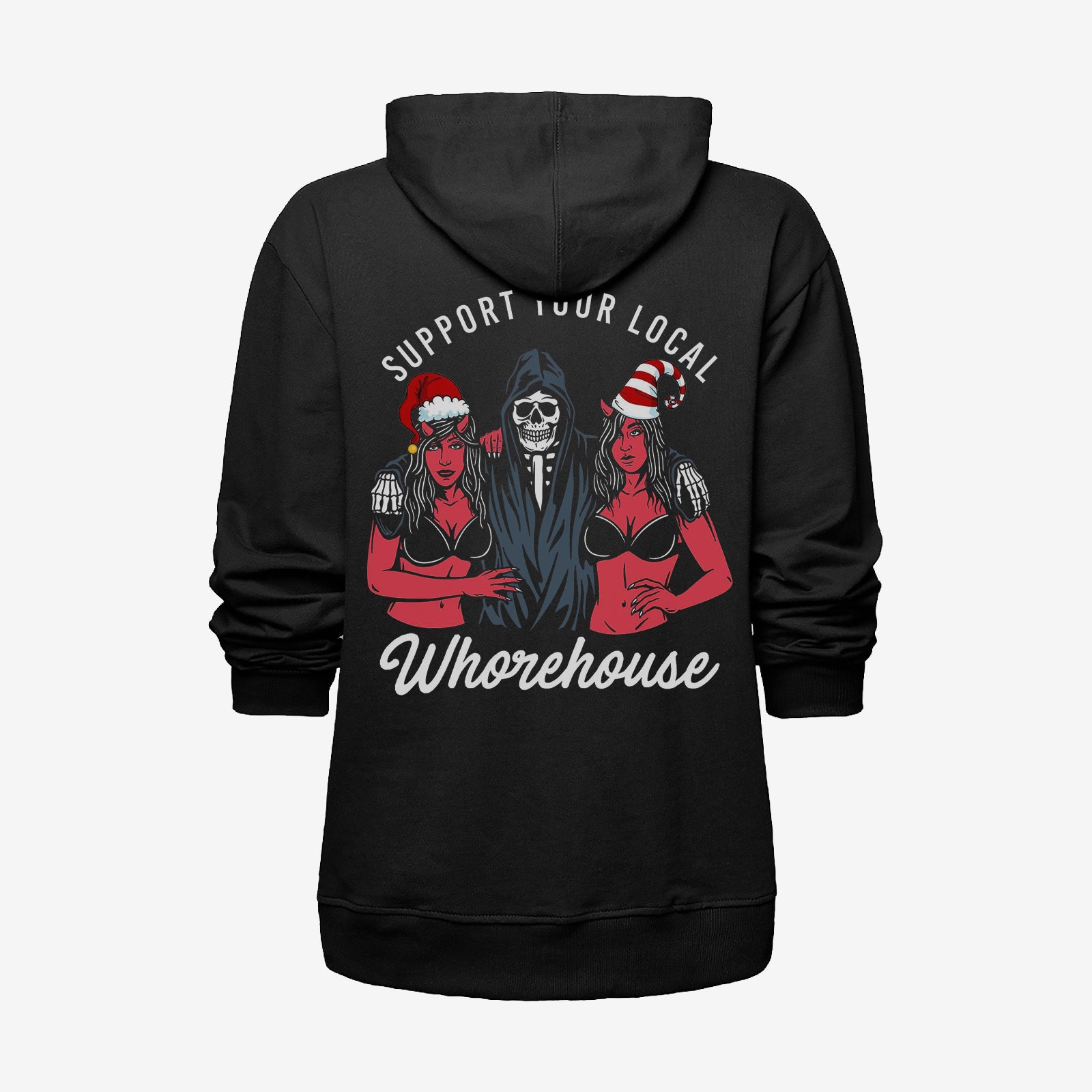 Cloeinc Letter Support Your Local Whorehouse Men Reaper Hoodie - Chicyea