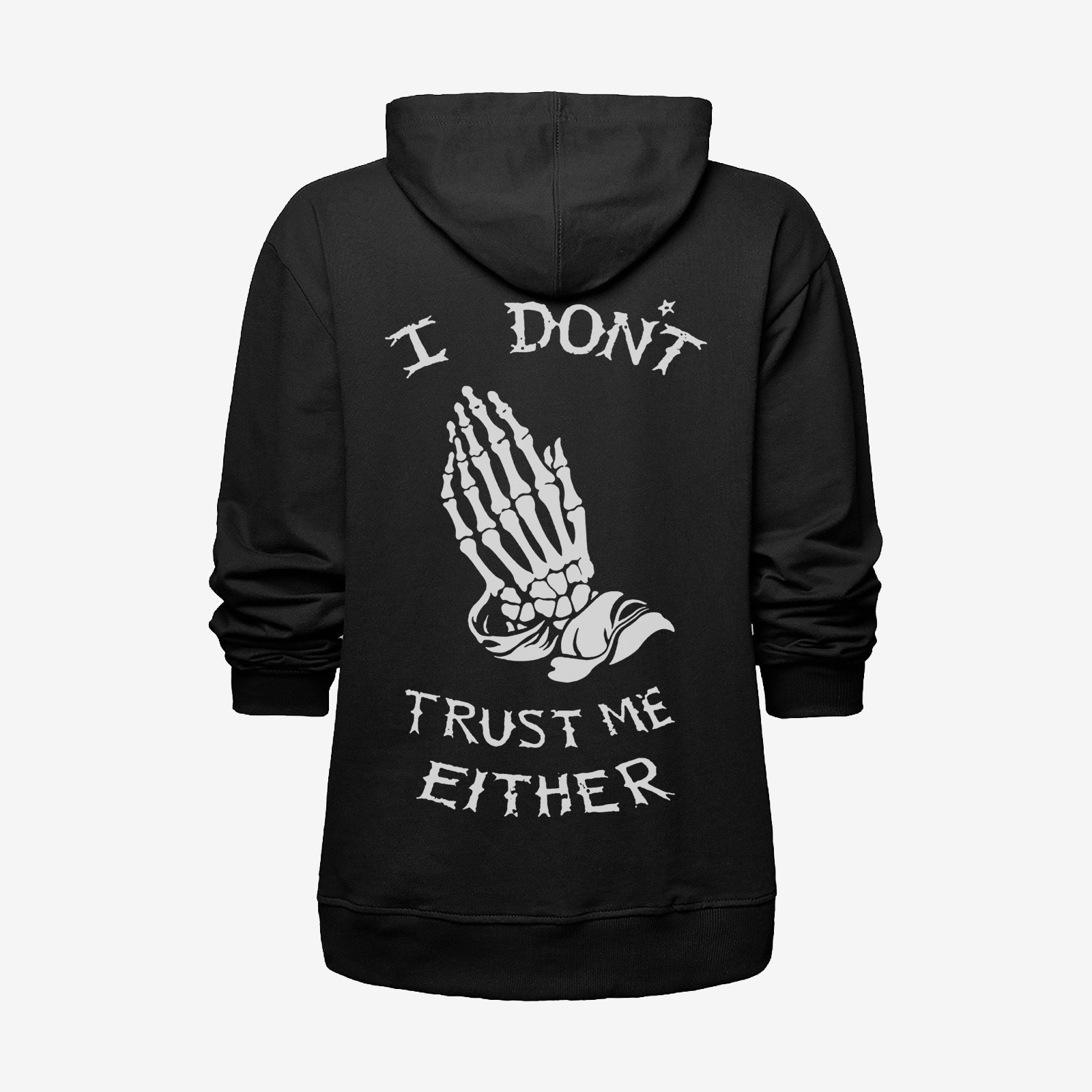 Uprandy Two Hands Together I Don'T Trust Me Either Printed Hoodie - Chicyea