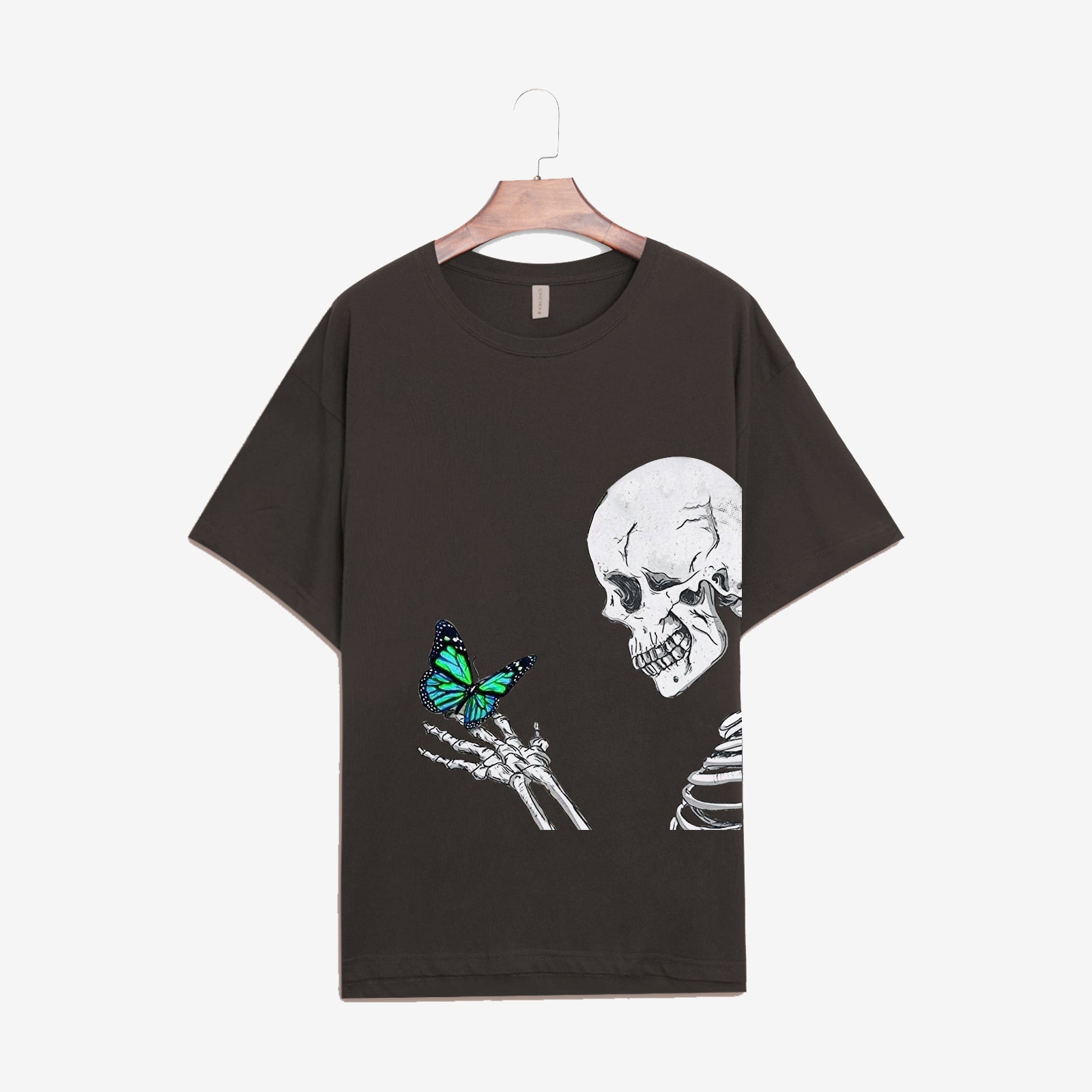 Neojana Skull Catch Butterfly Designer T-Shirt - Chicyea