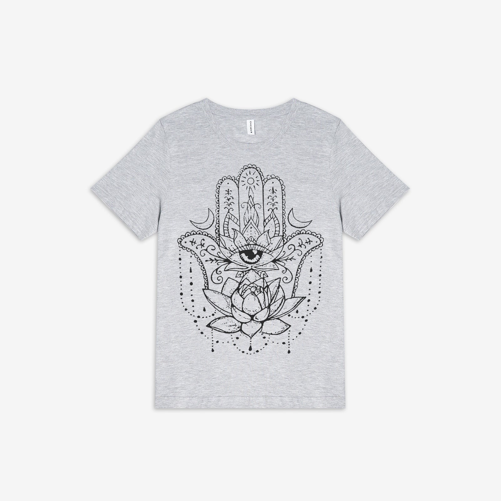Neojana Personalized Lotus Printed Graphic Tees - Chicyea