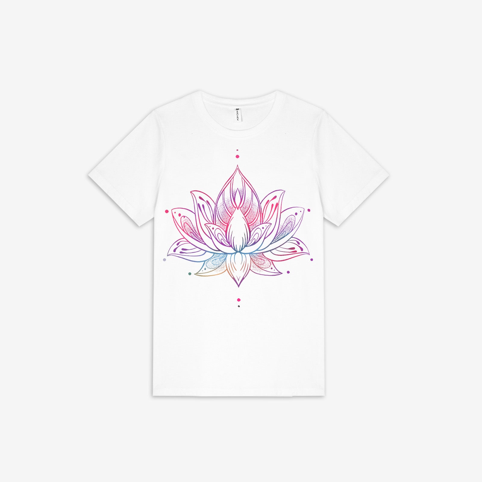 Neojana Women Pink Lotus Print Fashion T-Shirt - Chicyea